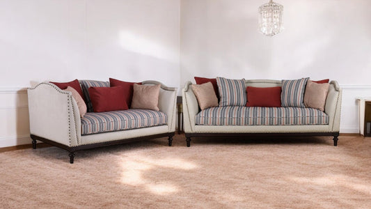 Sable Fabric Stripe Sofa