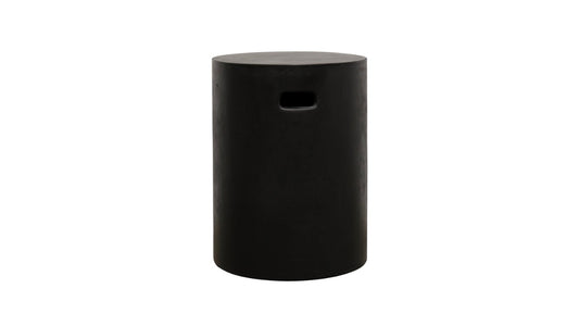 Black Concrete Pipe Side Table / Stool