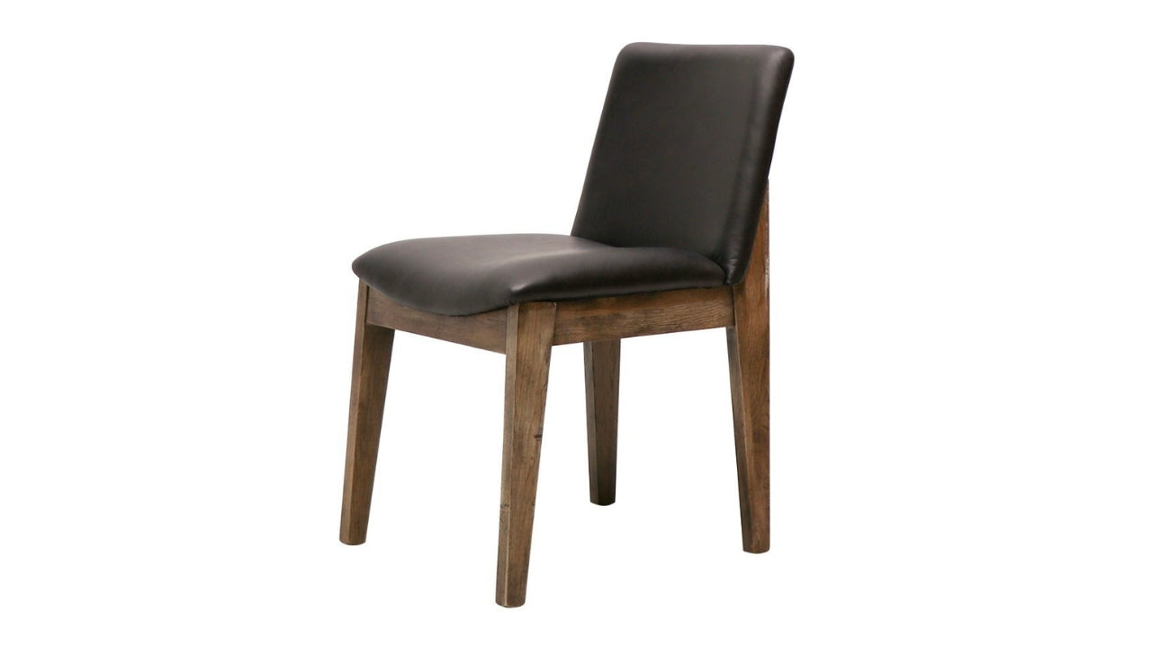 CLIFTON LEATHER DINING CHAIR - BLACK