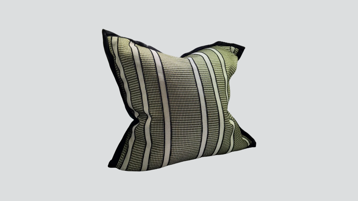 Jacquard cushion cover - light green jacquard