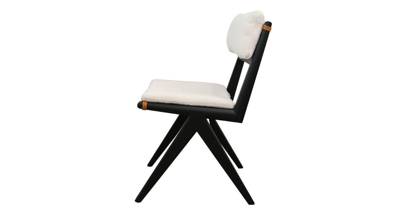 CORTEZ DINING CHAIR WITH REMOVABLE CUSHIONS - BLACK