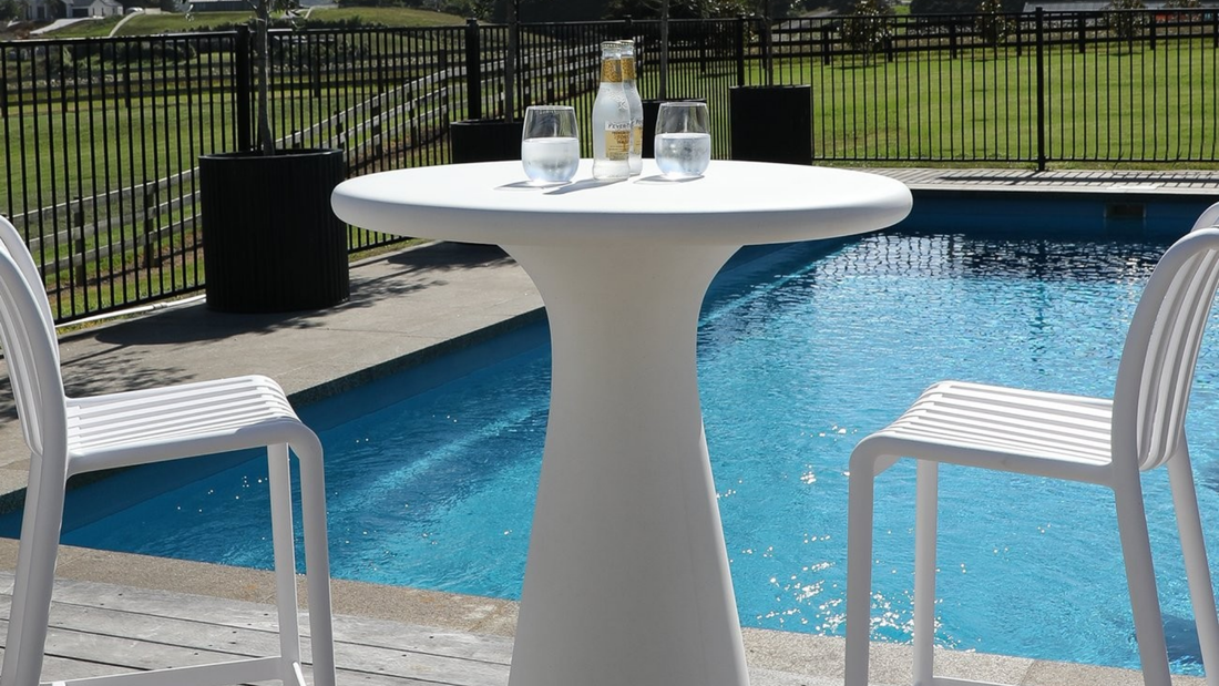 Capri Concrete Bar Table - Chalk