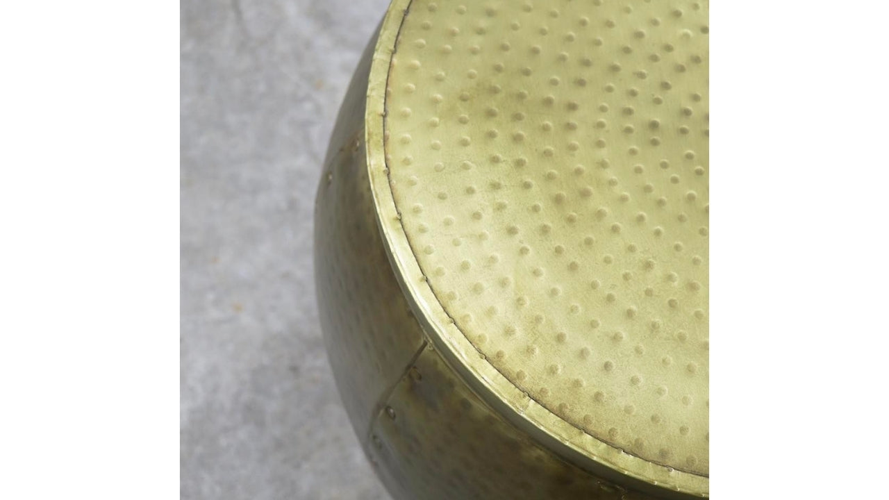 Chandri Round Brass Side Table - Small