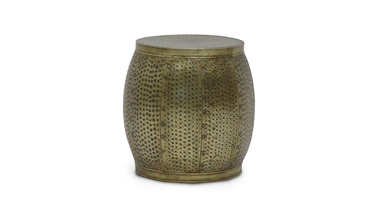 Chandri Round Brass Side Table - Large
