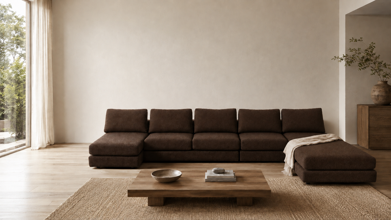 Cubo Modular Sofa — 5 Piece, Raptor Pinecone