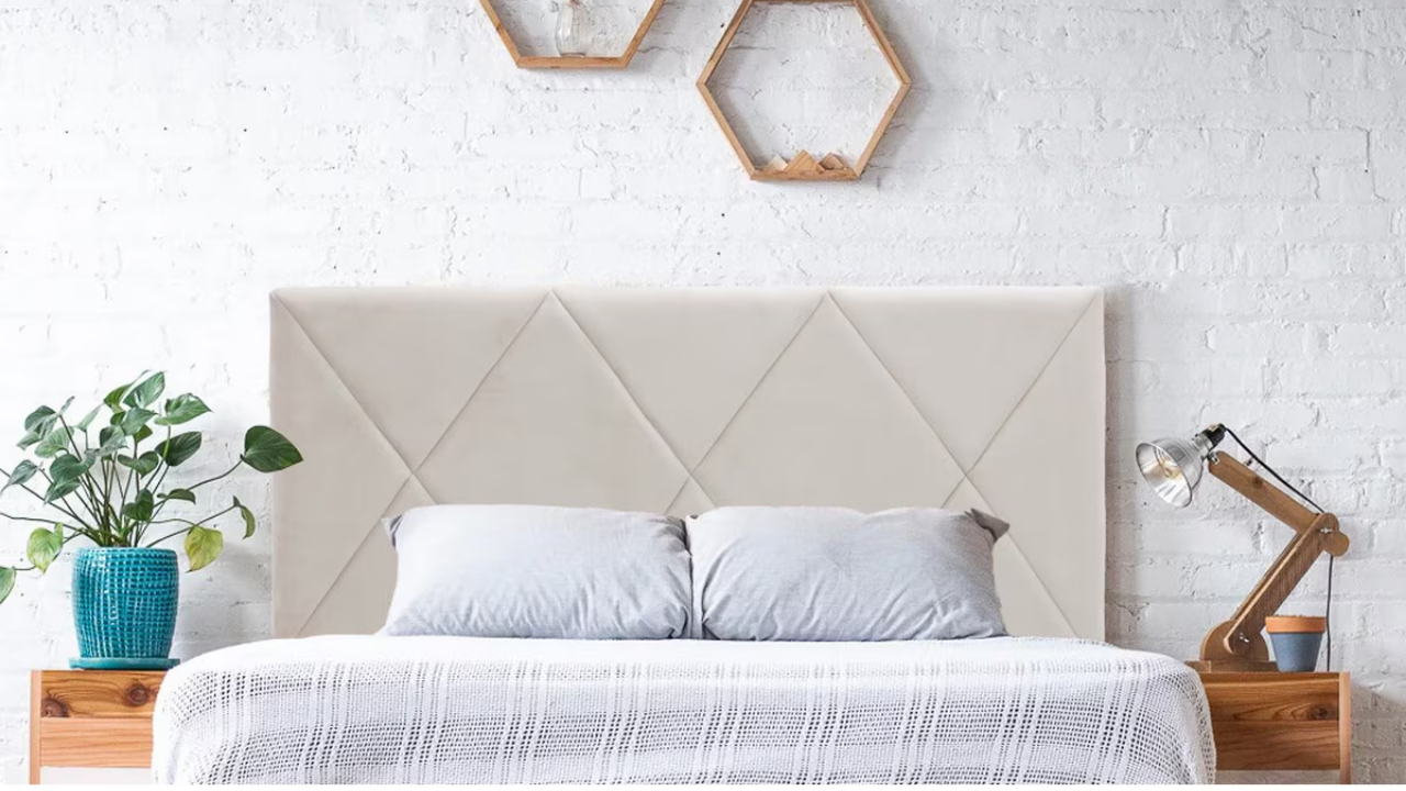 Metro Diamond Stitch Headboard (Velvet Taupe)