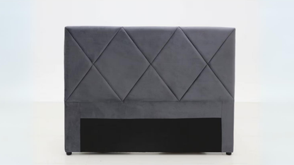 Metro Diamond Stitch Headboard (Velvet Charcoal)