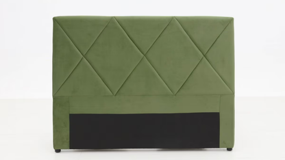 Metro Diamond Stitch Headboard (Velvet Olive)