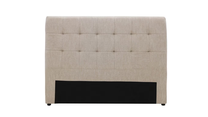 Crest Tufted Stitched Headboard (Fabric Taupe)