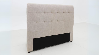 Crest Tufted Stitched Headboard (Fabric Taupe)