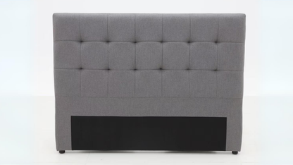 Crest Tufted Stitched Headboard (Fabric Charcoal)