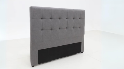 Crest Tufted Stitched Headboard (Fabric Charcoal)