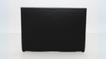 Crest Tufted Stitched Headboard (Fabric Charcoal)