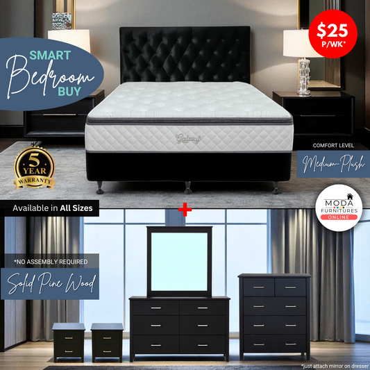 🌌 GALAXY EUROTOP QUEEN SUITE – Popular Comfort, Complete Bedroom Value