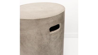 Grey Concrete Pipe Side Table / Stool