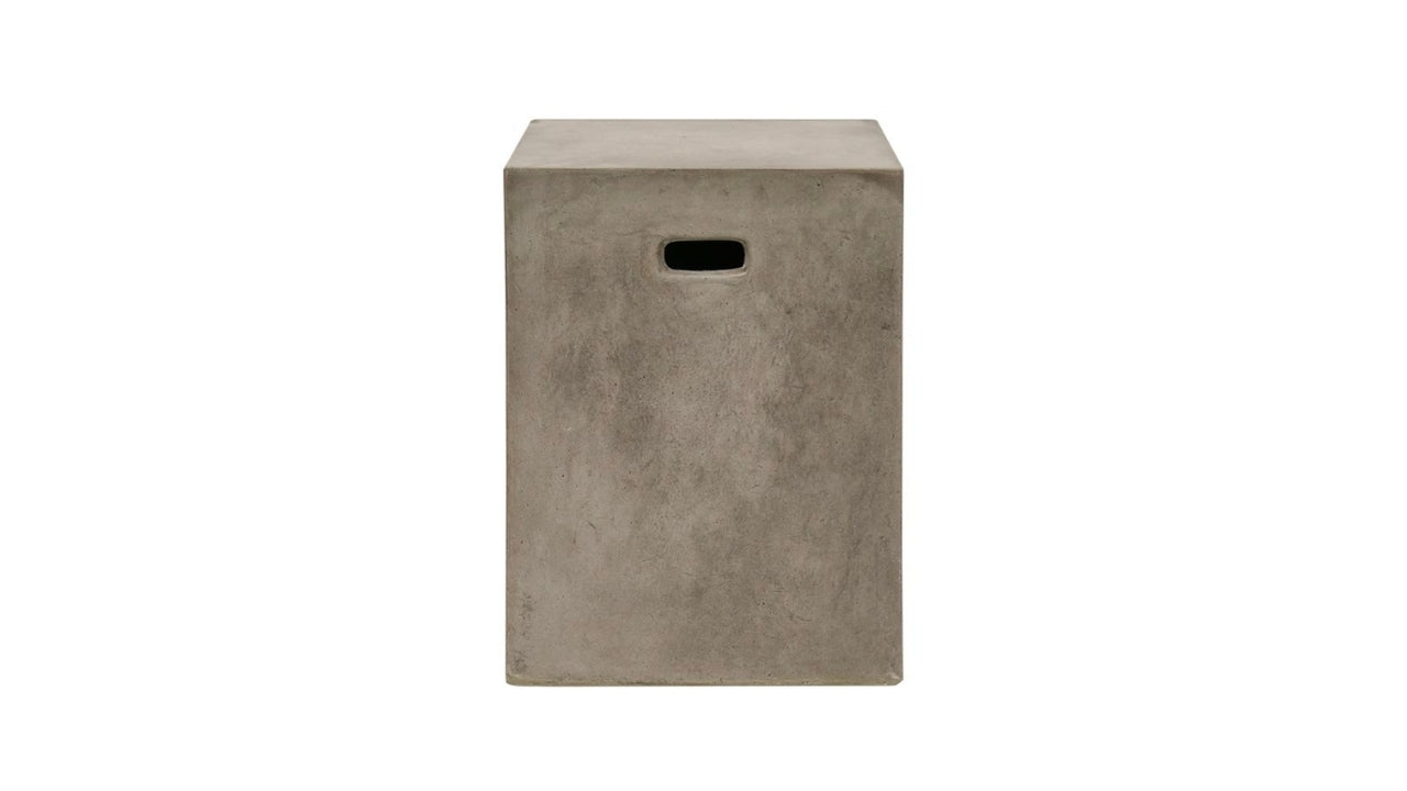 Grey Concrete Rectangle Side Table / Stool