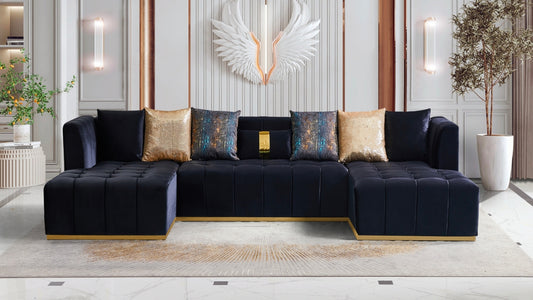 Urban Luxury Velvet Sectional Sofa