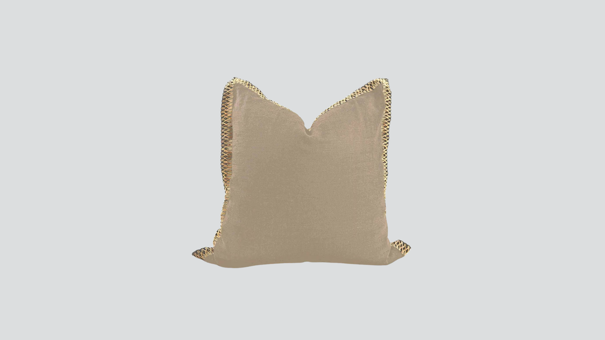 Cushion cover - jute flange - natural