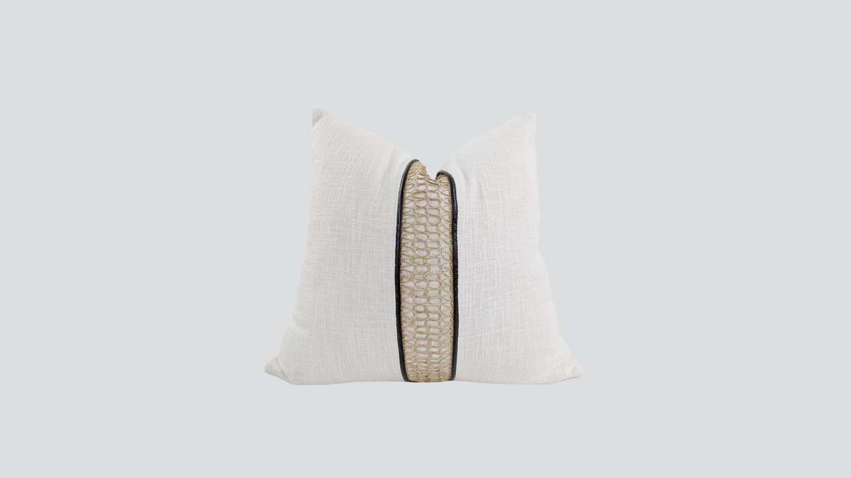 Cushion cover - braid - cream / natural