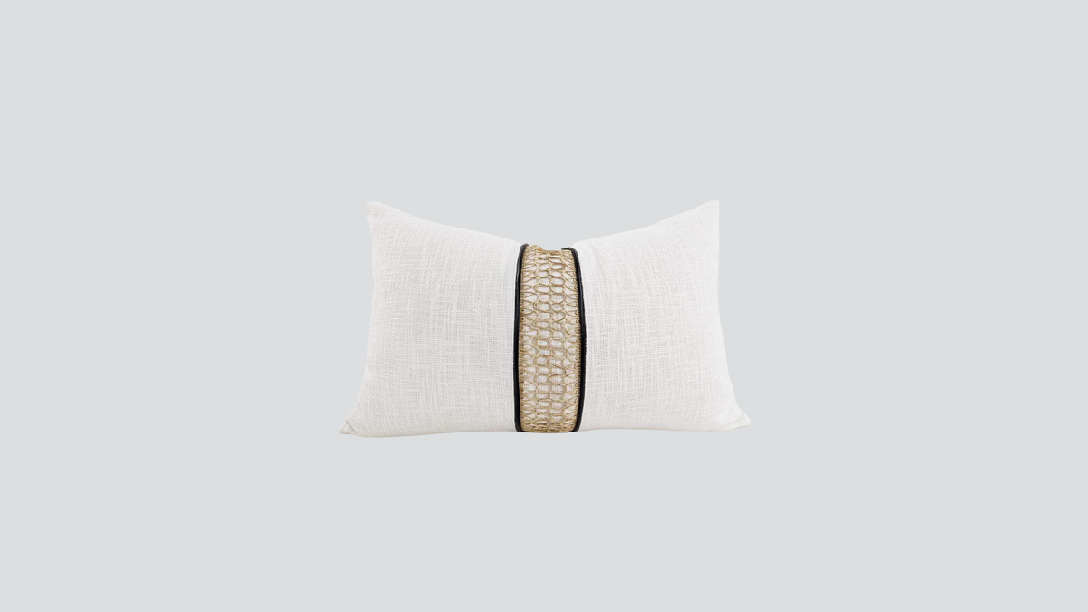 Cushion cover - braid - cream / natural