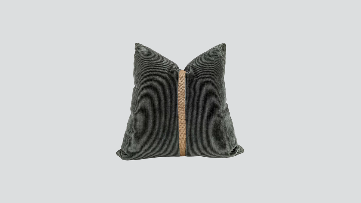 Cushion cover - braid - green / gold