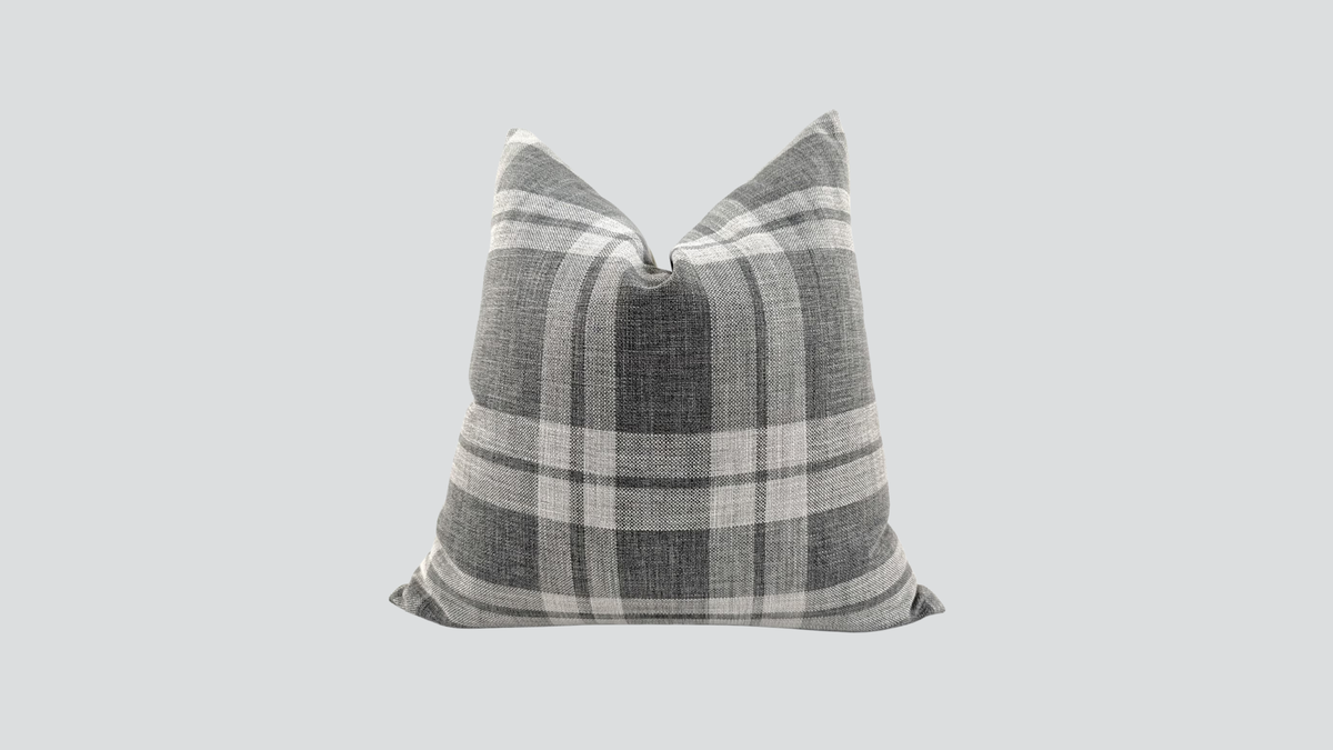 Cushion cover - brooks check grey chequed