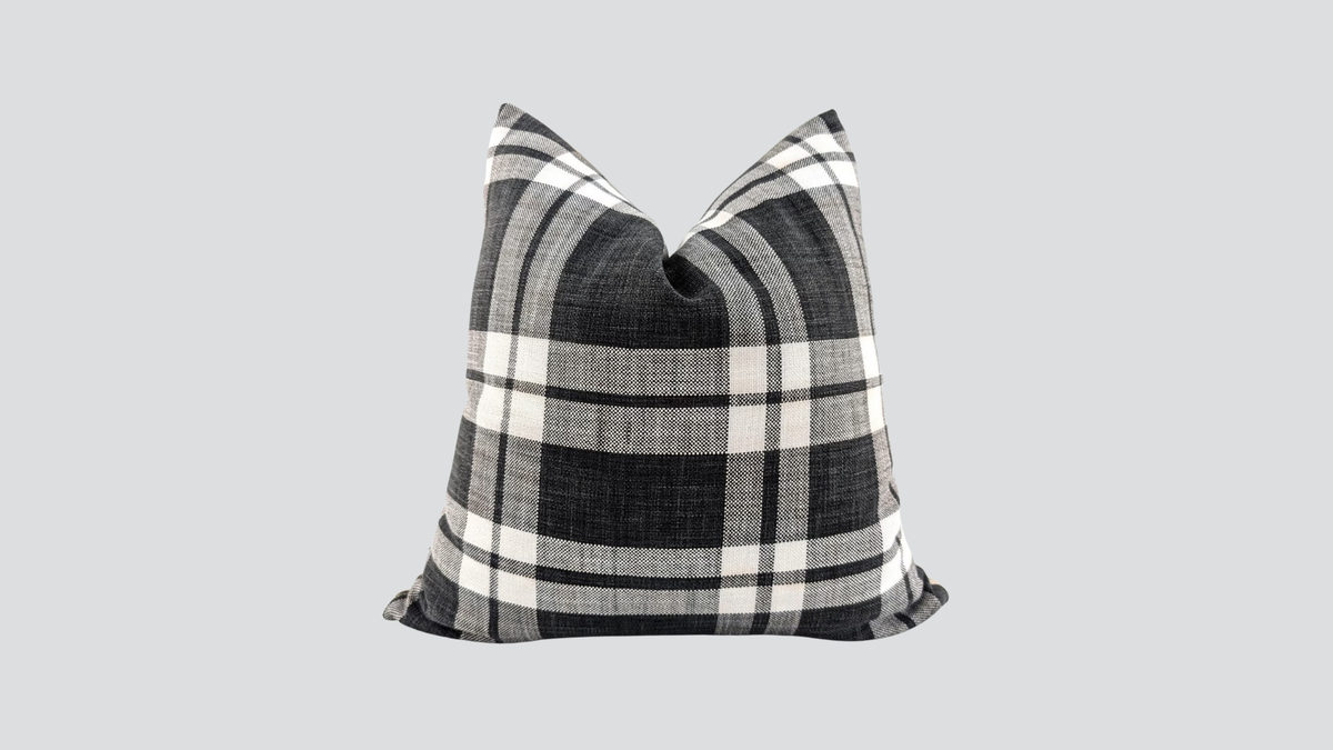 Cushion cover - brooks check black chequered