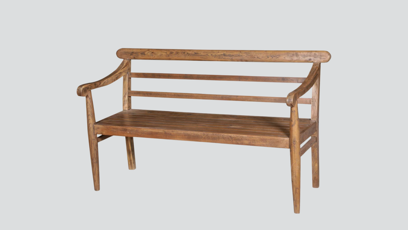 Solid Teak 3 Seater Bench