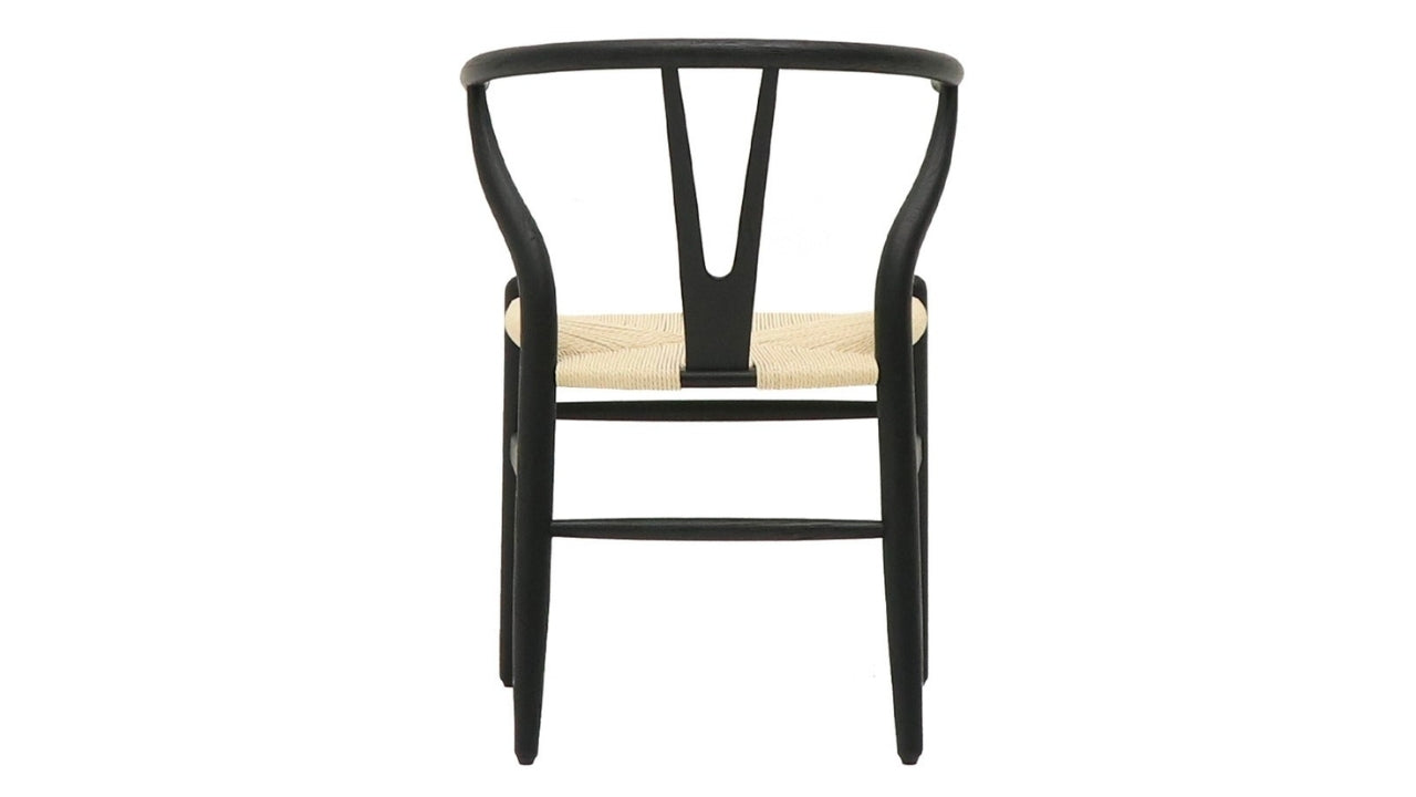 Joffre Dining Chair Black - Natural Seat