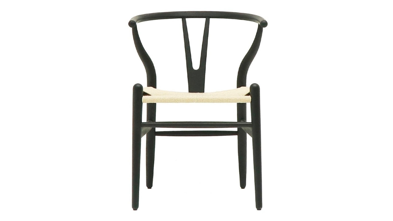 Joffre Dining Chair Black - Natural Seat