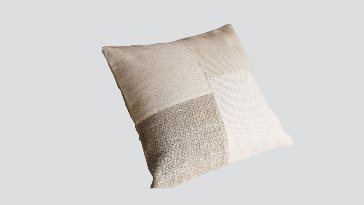 Akiiko - grid patch cushion cover - extra large