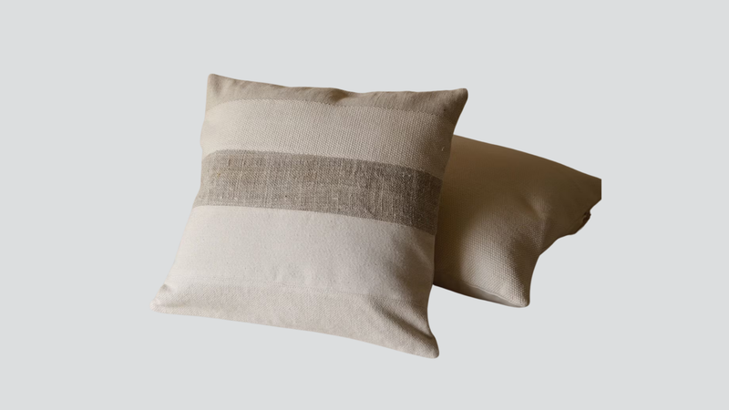 Akiiko - stripe patch cushion cover