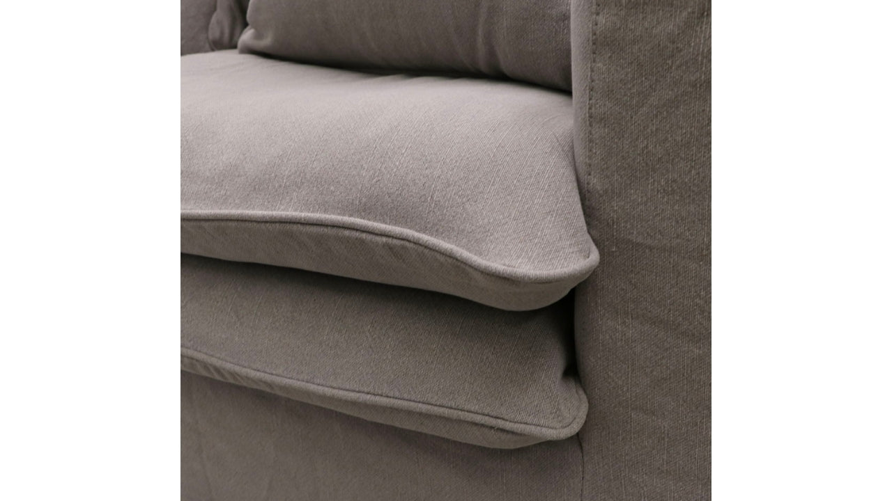 Keely Slipcover Armchair - Cement