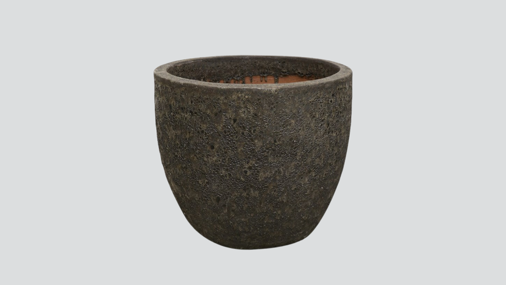 Lava Egg Pot - Large - Black