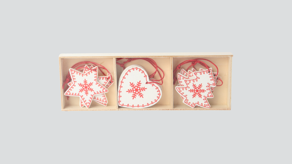 Le Papier Boxed Hangers Star/Heart/Tree 9pc 15
