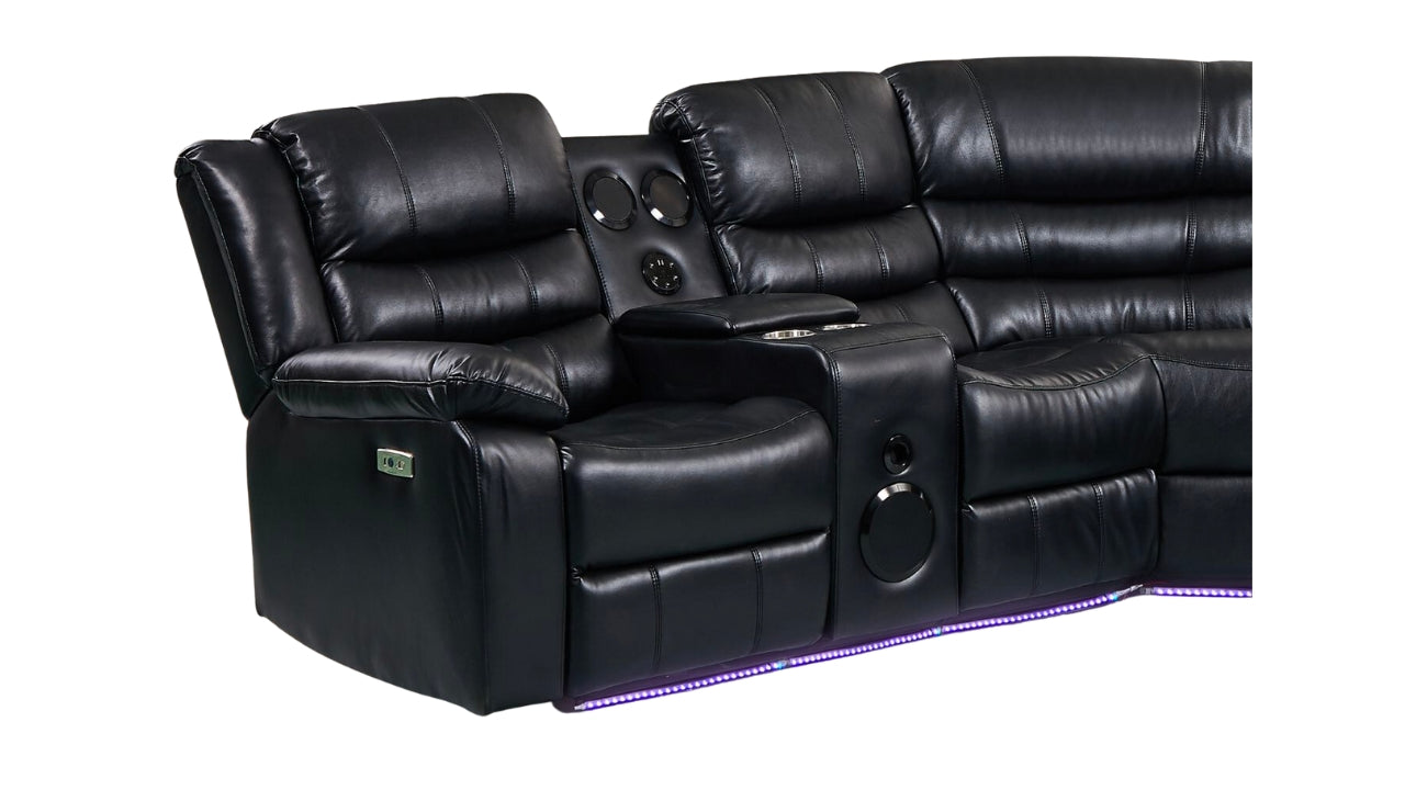 Blanca Air Leather Sectional Reclining Sofa
