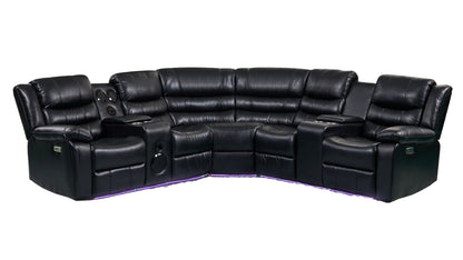 Blanca Air Leather Sectional Reclining Sofa