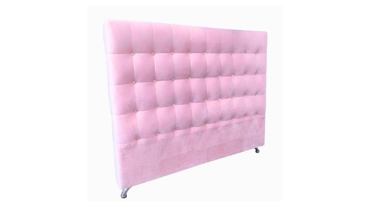 Kálfr Buttoned Headboard- Pink Velvet
