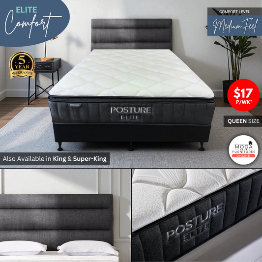 🌙 POSTURE ELITE MEDIUM QUEEN – Balanced Comfort, Restorative Sleep