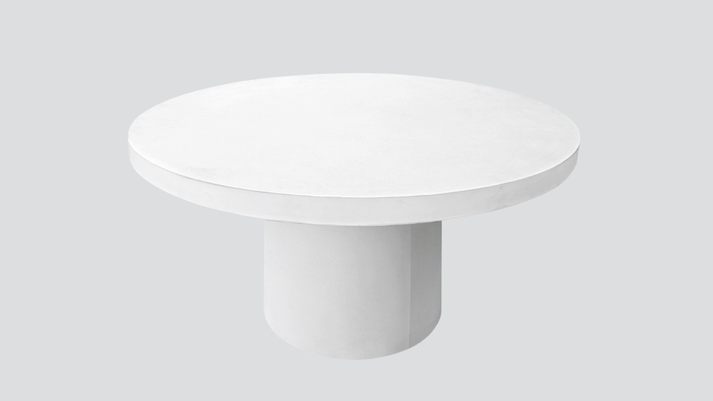 Milazzo Round Concrete Table - 150cm - Chalk