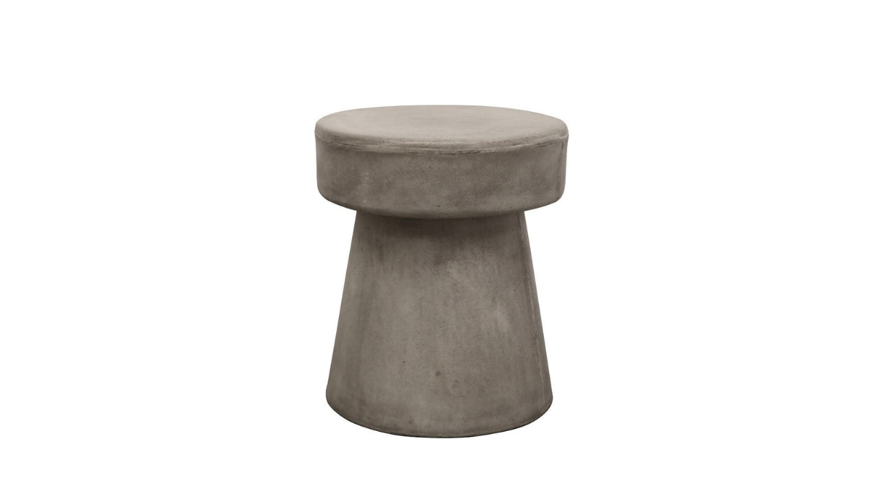 Mushroom Concrete Side Table / Stool - Grey