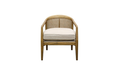 Newport Fabric Armchair - Oak