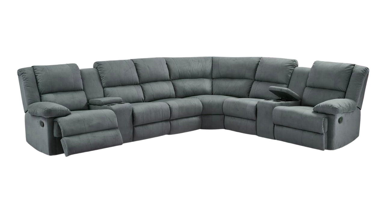 Aspena Leather Sectional Reclining Sofa
