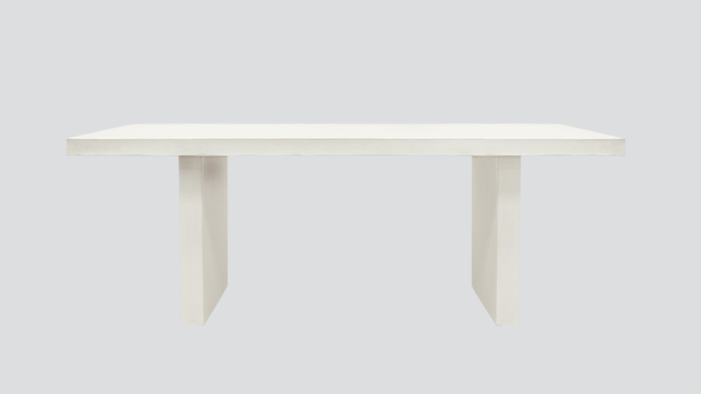 Palma Outdoor Concrete Table - 200cm - Chalk