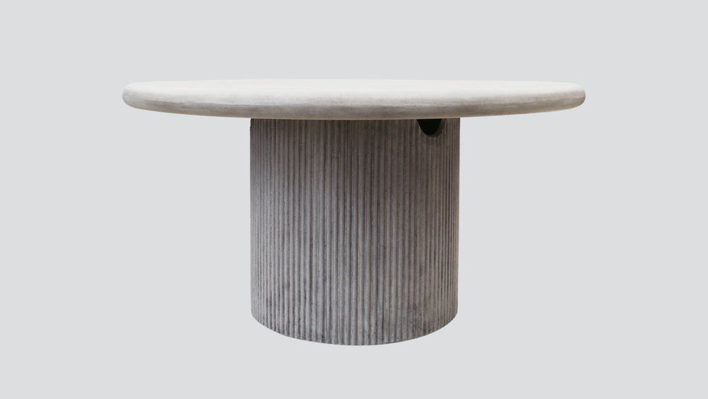 Patras Round Concrete Table - 150cm - Grey