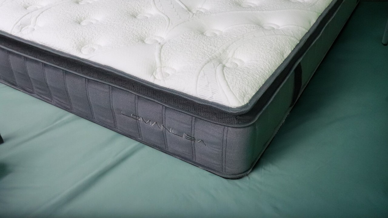 Lomanlisa Pocket Spring Mattress Pillow Top Mattress with Bed Base