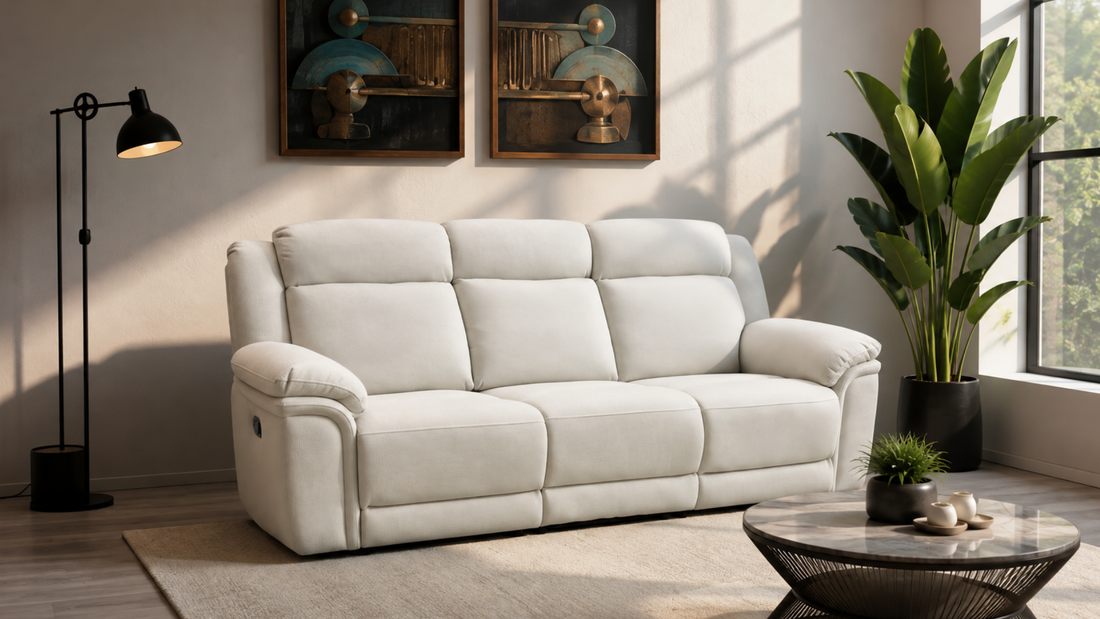 Rover 3 Seater Electric Recliner Sofa – Beige