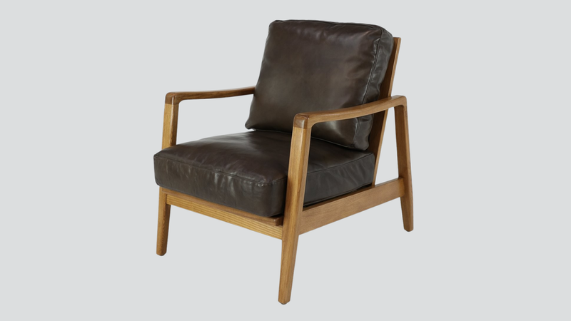 Reid Armchair - Brown Leather