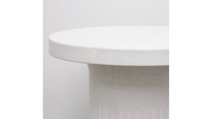 Roma Concrete Side Table - White