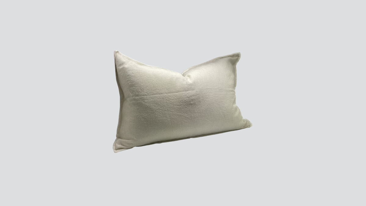 Linen cushion cover - white